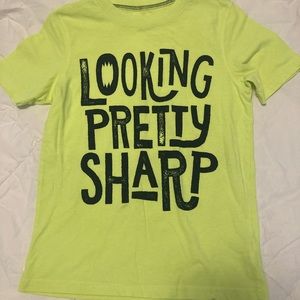 Bright yellow/green boys tee.